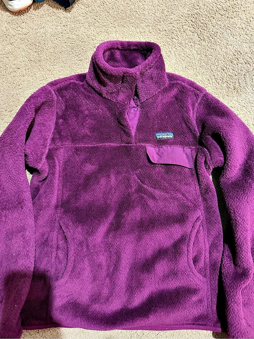 Patagonia Women's Re-Tool Snap-T Pullover Purple Medium snap bottom